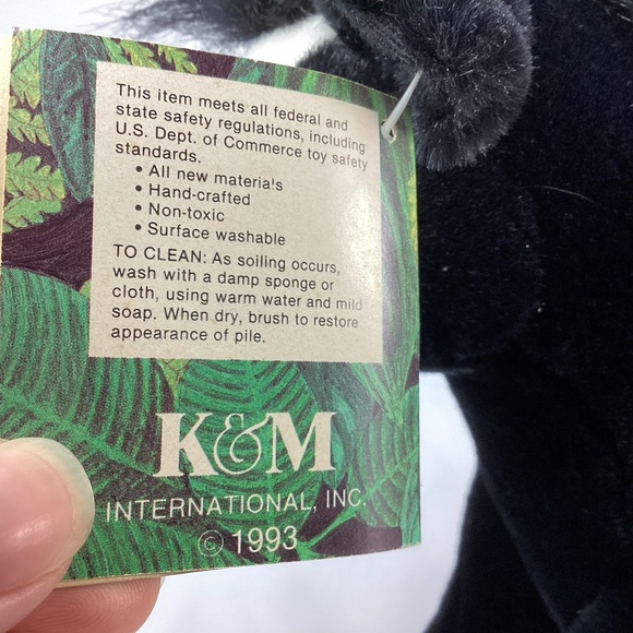 K&M International Conservation Counts Plush Horse Pony Black Vintage 1993 Farm - Picture 8 of 12